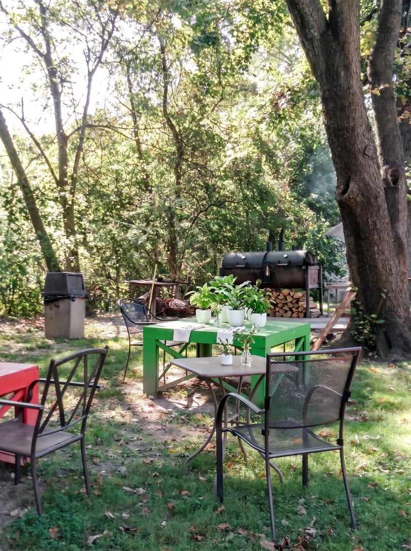Enjoying food outdoors