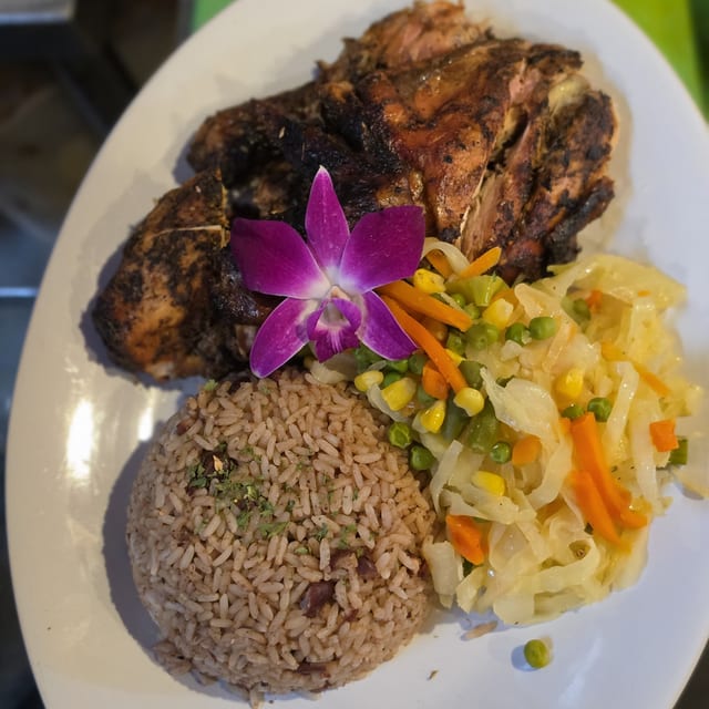 Jerk Chicken Half.