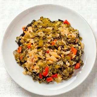 Medium Callaloo and Saltfish